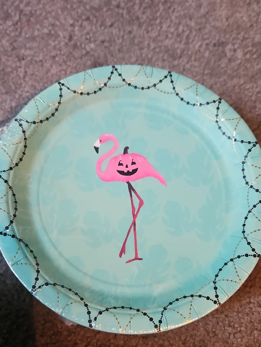 Halloween Rae Dunn Pink & White Halloween To-Go Cups Set,plates,napkins And Bag